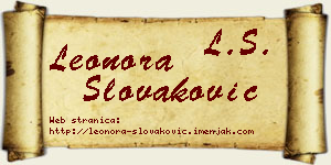 Leonora Slovaković vizit kartica